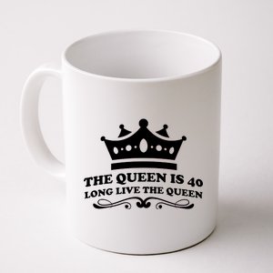 The Queen Is 40 Funny 40th Birthday Coffee Mug