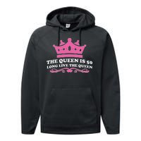 The Queen Is 50 Funny 50th Birthday Performance Fleece Hoodie