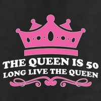The Queen Is 50 Funny 50th Birthday Adult Drive Performance Visor