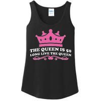 The Queen Is 50 Funny 50th Birthday Ladies Essential Tank