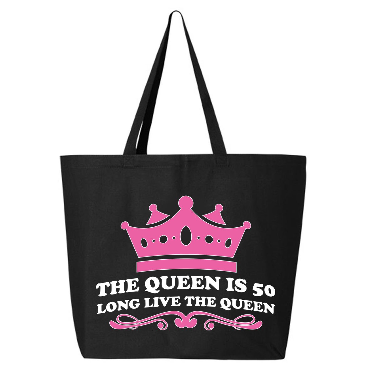 The Queen Is 50 Funny 50th Birthday 25L Jumbo Tote