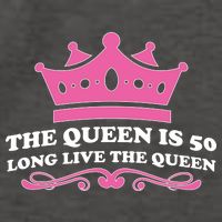 The Queen Is 50 Funny 50th Birthday Vector Backpack