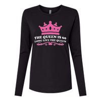 The Queen Is 60 Funny 60th Birthday Womens Cotton Relaxed Long Sleeve T-Shirt