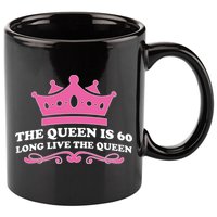 The Queen Is 60 Funny 60th Birthday 11oz C Handle Ceramic Mug