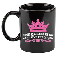 The Queen Is 60 Funny 60th Birthday 11oz C Handle Ceramic Mug