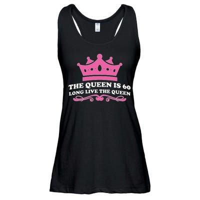 The Queen Is 60 Funny 60th Birthday Ladies Essential Flowy Tank