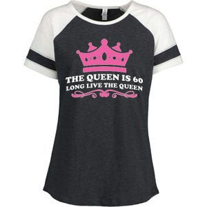 The Queen Is 60 Funny 60th Birthday Enza Ladies Jersey Colorblock Tee