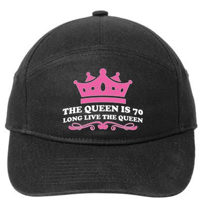 The Queen Is 70 Funny 70th Birthday 7-Panel Snapback Hat