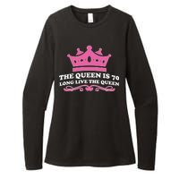 The Queen Is 70 Funny 70th Birthday Womens CVC Long Sleeve Shirt