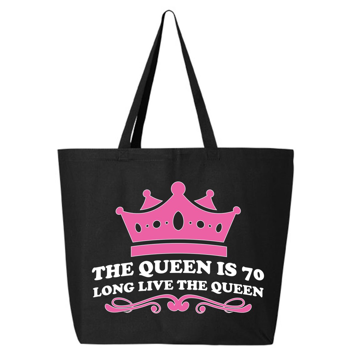 The Queen Is 70 Funny 70th Birthday 25L Jumbo Tote
