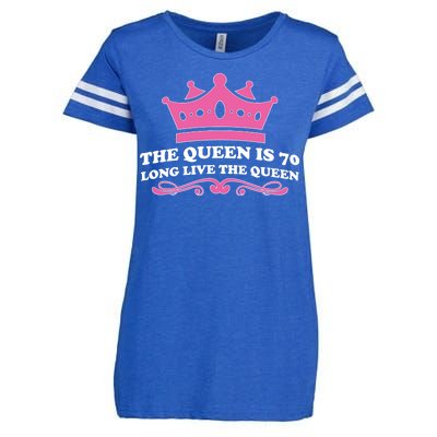 The Queen Is 70 Funny 70th Birthday Enza Ladies Jersey Football T-Shirt