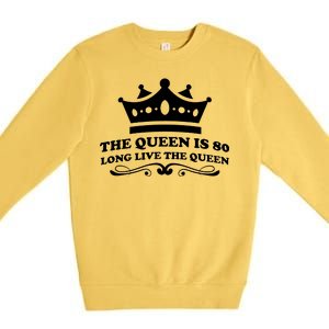 The Queen Is 80 Funny 80th Birthday Premium Crewneck Sweatshirt