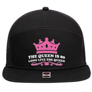 The Queen Is 80 Funny 80th Birthday 7 Panel Mesh Trucker Snapback Hat