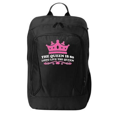 The Queen Is 80 Funny 80th Birthday City Backpack