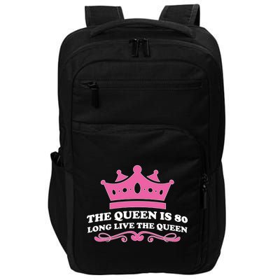 The Queen Is 80 Funny 80th Birthday Impact Tech Backpack