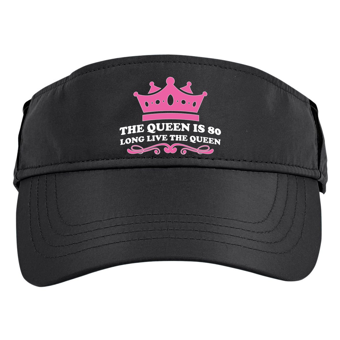 The Queen Is 80 Funny 80th Birthday Adult Drive Performance Visor