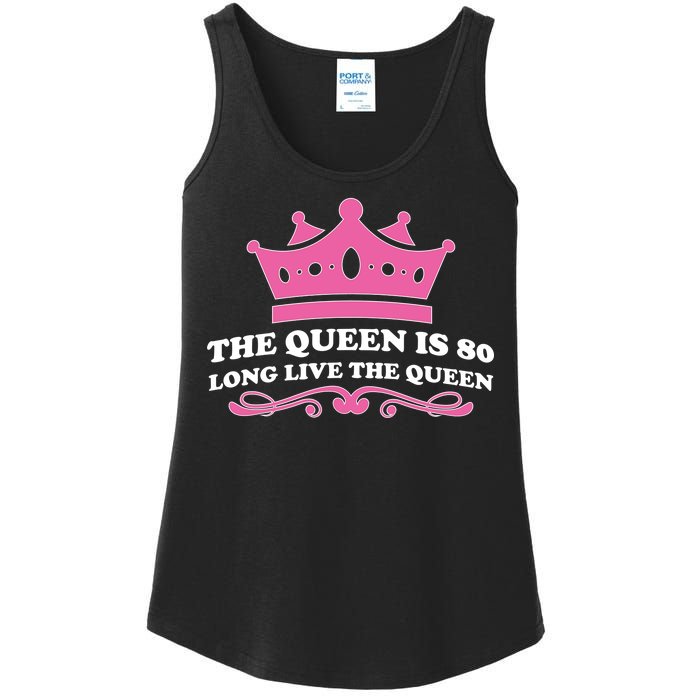 The Queen Is 80 Funny 80th Birthday Ladies Essential Tank