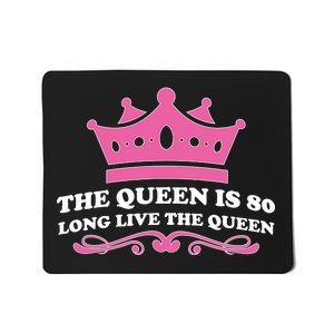 The Queen Is 80 Funny 80th Birthday Mousepad