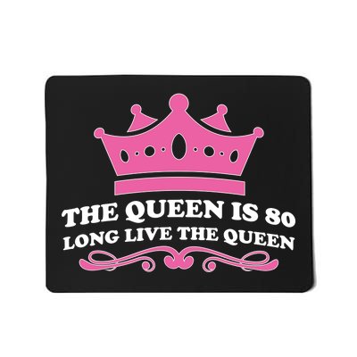 The Queen Is 80 Funny 80th Birthday Mousepad