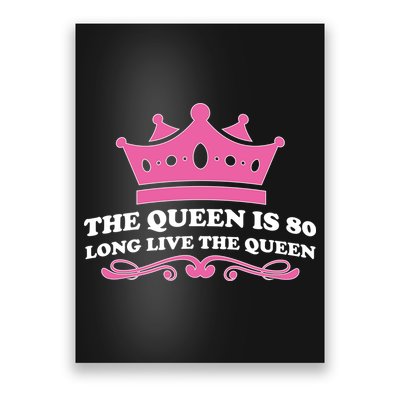 The Queen Is 80 Funny 80th Birthday Poster