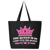 The Queen Is 80 Funny 80th Birthday 25L Jumbo Tote