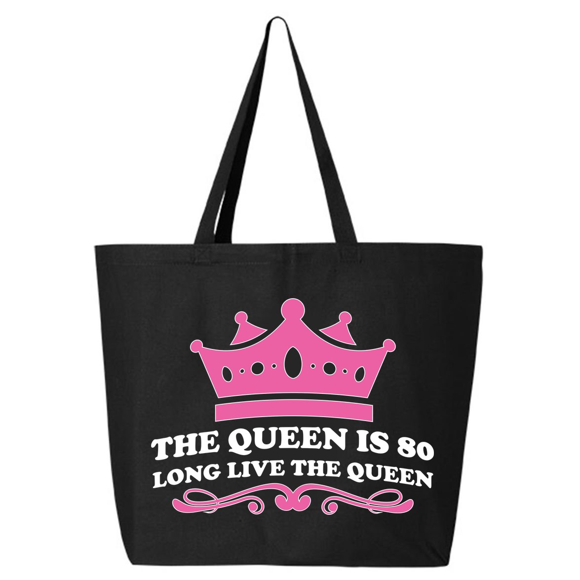 The Queen Is 80 Funny 80th Birthday 25L Jumbo Tote
