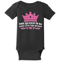 The Queen Is 80 Funny 80th Birthday Baby Bodysuit