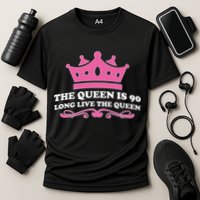 The Queen Is 90 Funny 90th Birthday Cooling Performance Crew T-Shirt