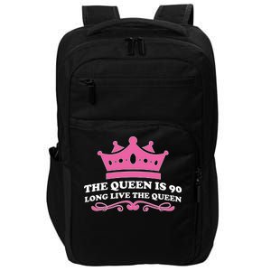 The Queen Is 90 Funny 90th Birthday Impact Tech Backpack