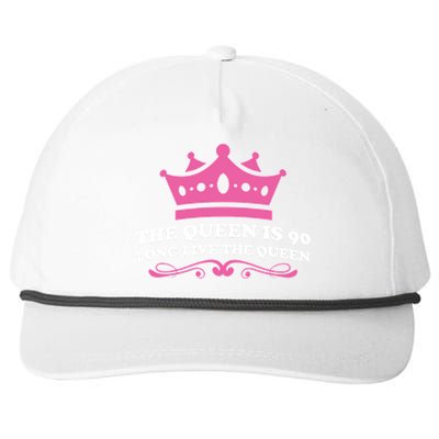 The Queen Is 90 Funny 90th Birthday Snapback Five-Panel Rope Hat