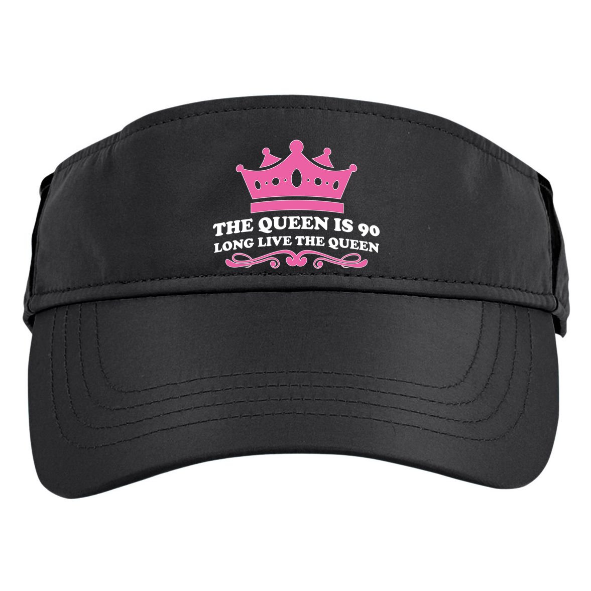 The Queen Is 90 Funny 90th Birthday Adult Drive Performance Visor
