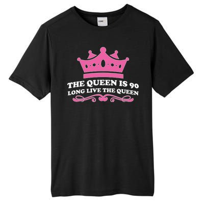 The Queen Is 90 Funny 90th Birthday Tall Fusion ChromaSoft Performance T-Shirt