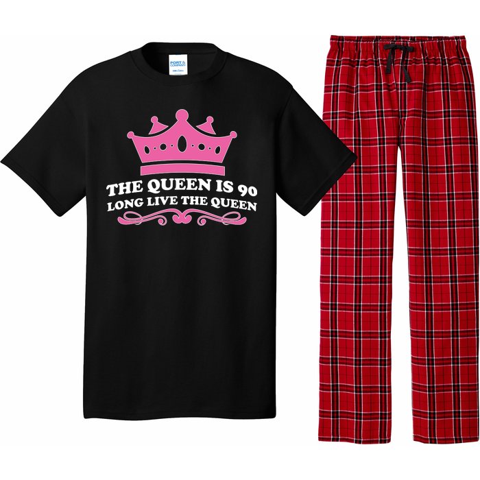 The Queen Is 90 Funny 90th Birthday Pajama Set