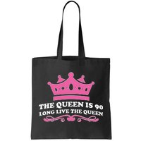 The Queen Is 90 Funny 90th Birthday Tote Bag