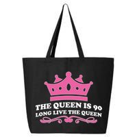 The Queen Is 90 Funny 90th Birthday 25L Jumbo Tote
