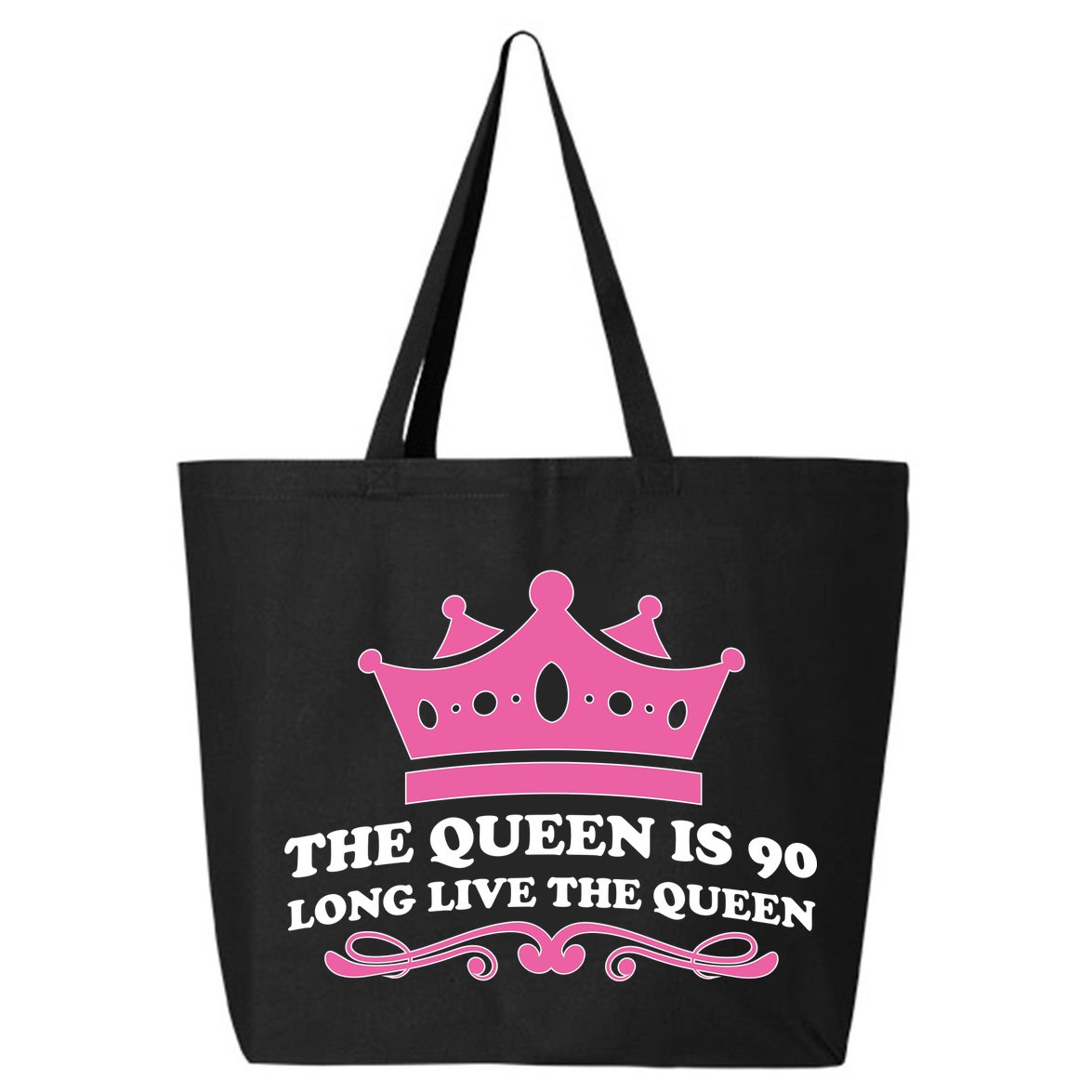 The Queen Is 90 Funny 90th Birthday 25L Jumbo Tote