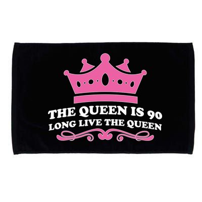 The Queen Is 90 Funny 90th Birthday Microfiber Hand Towel