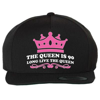 The Queen Is 90 Funny 90th Birthday Wool Snapback Cap