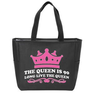 The Queen Is 90 Funny 90th Birthday Zip Tote Bag