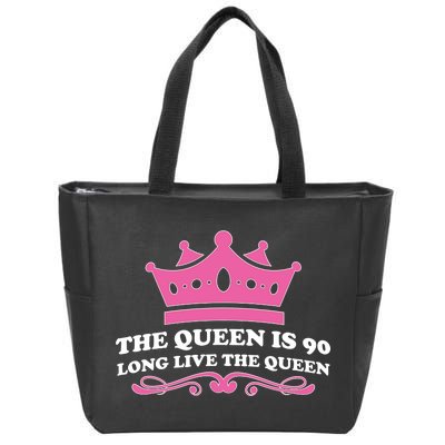 The Queen Is 90 Funny 90th Birthday Zip Tote Bag