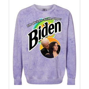 The Quicker Sniffer Upper Biden Colorblast Crewneck Sweatshirt