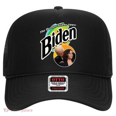 The Quicker Sniffer Upper Biden High Crown Mesh Back Trucker Hat