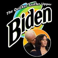 The Quicker Sniffer Upper Biden Cropped Pullover Crew