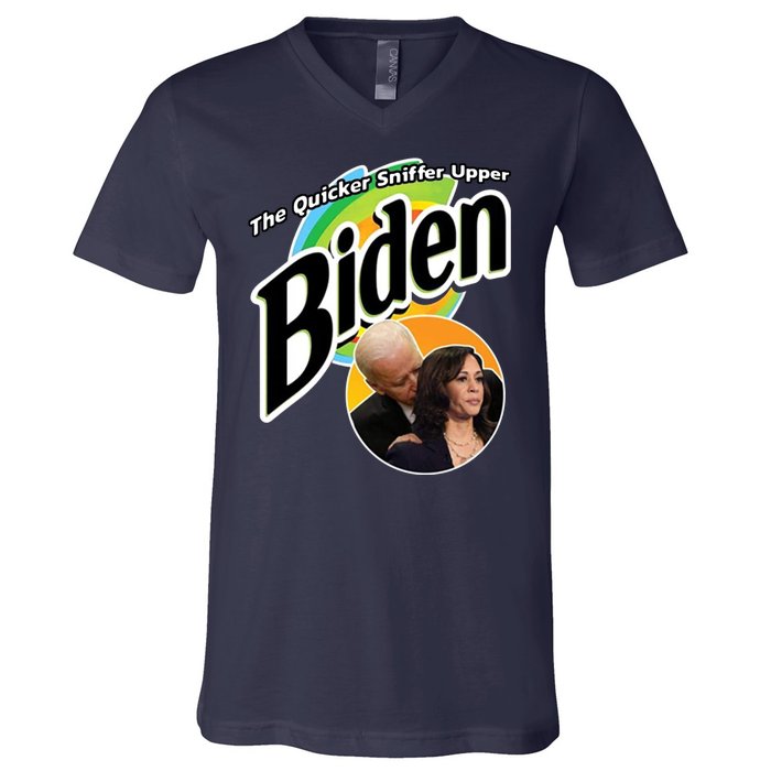 The Quicker Sniffer Upper Biden V-Neck T-Shirt