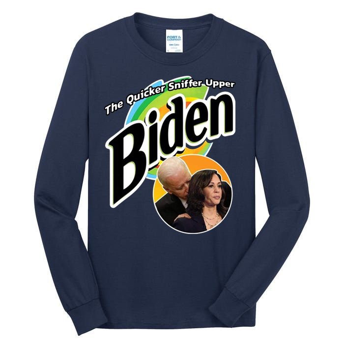 The Quicker Sniffer Upper Biden Tall Long Sleeve T-Shirt