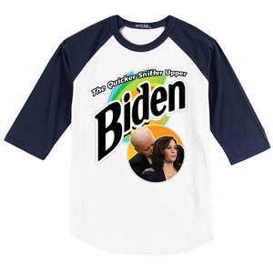 The Quicker Sniffer Upper Biden Baseball Sleeve Shirt