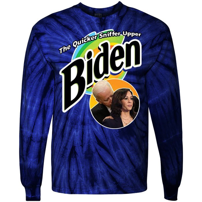 The Quicker Sniffer Upper Biden Tie-Dye Long Sleeve Shirt