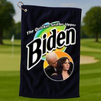 The Quicker Sniffer Upper Biden Golf Towel