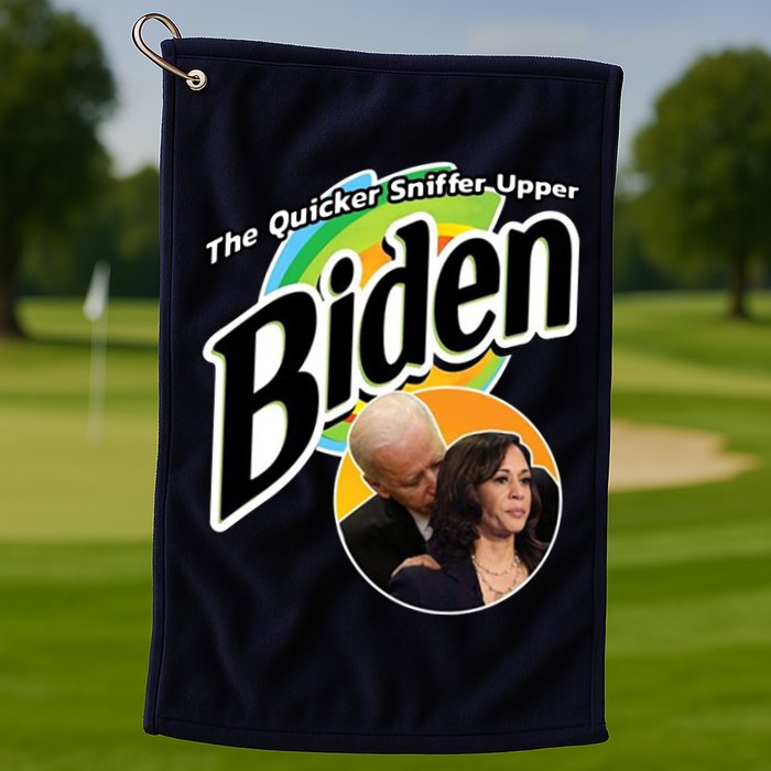 The Quicker Sniffer Upper Biden Golf Towel