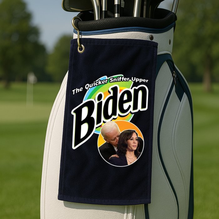 The Quicker Sniffer Upper Biden Golf Towel